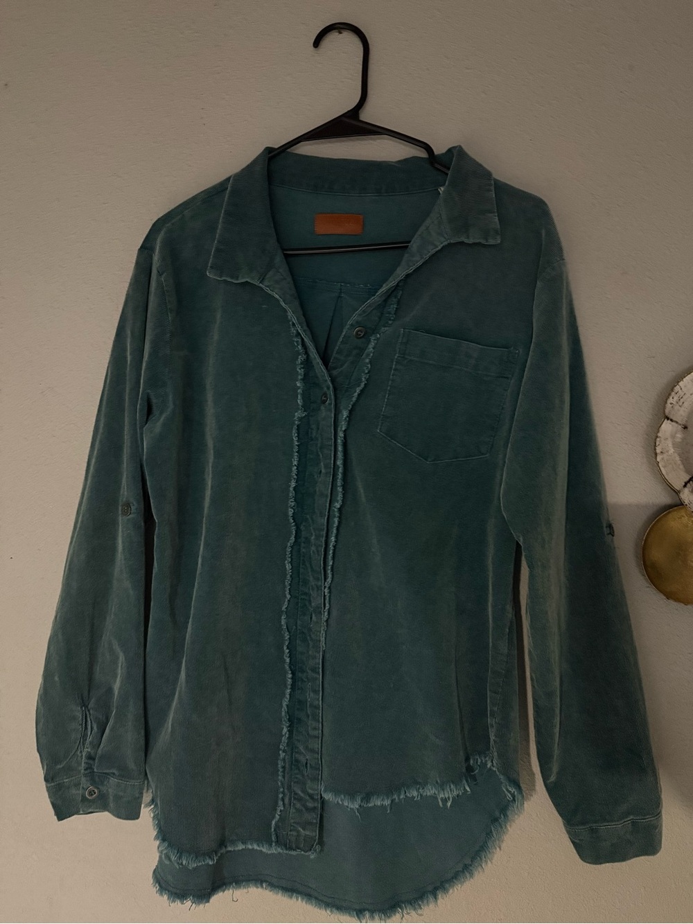 Umgee Teal Button-Up Shirt Jacket